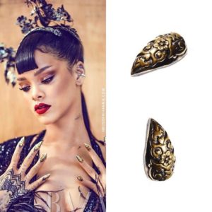 Rihanna nail jewelry art