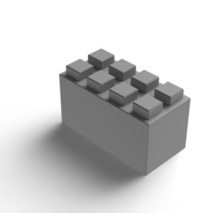 everblock plastic blocks gray