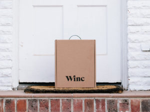 winc wine box on doorstep