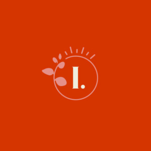 Indigo salon logo orange background