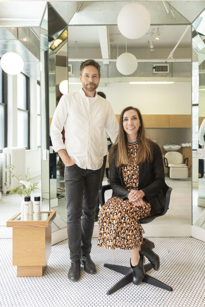 Arey gray hair care founders Jay Small and Allison Conrad